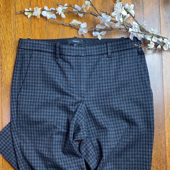 Theory #477 Tailored Trousers Houndstooth Twill Pants - Picture 3 of 10